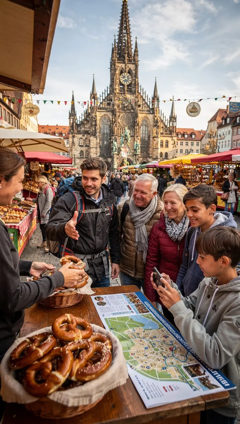 Historische Altstadt mit Kopfsteinpflaster und gut erhaltenen Fachwerkhäusern, ideal für geführte Stadterkundungen.