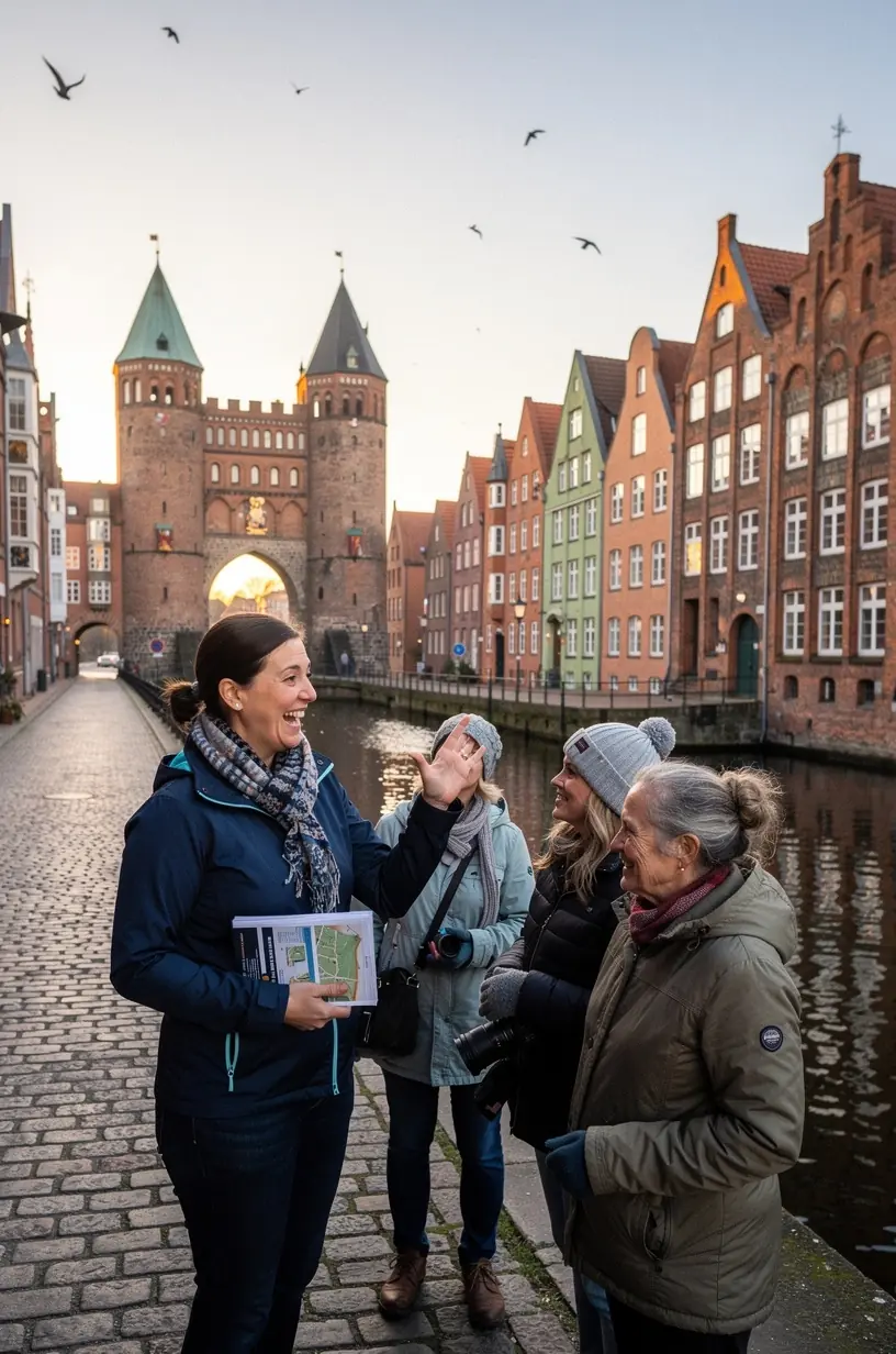 Gedrucktes Routenkarten-Kit mit detaillierten Stadtplänen und Sehenswürdigkeiten für selbstständige Erkundungstouren.